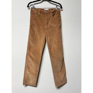 FRAME Le Sylvie Slender Straight Corduroy Jean Brown, Sz 29